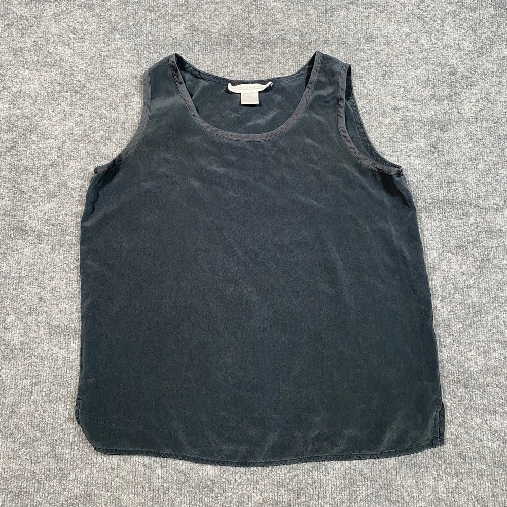 Preston‎ & York Black 100% Silk Sleeveless Scoop Neck Tank Top Blouse Medium